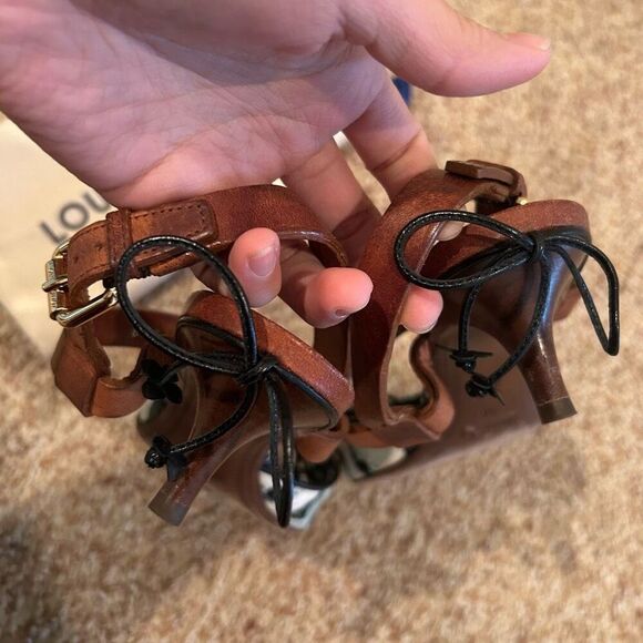 Louis Vuitton Size 36 Floral Heel Sandal with Dustbag - Picture 9 of 10